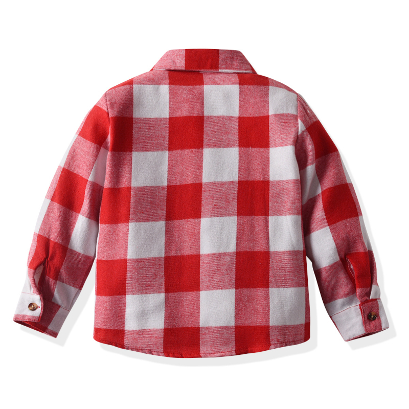 Piiriülene väliskaubandus 2024. aasta sügis uus ruuduline lahtine särk laste ruuduline revääriga särk peokostüüm topp