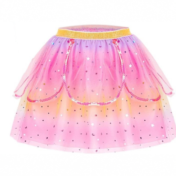 „Amazon“ vaikiškas kostiumas, sijonas su angelo sparnais, snaigės formos pagaliuku, girlianda, galvos juosta, mergaitė, žvaigždė, mėnulis, pusiau mielas