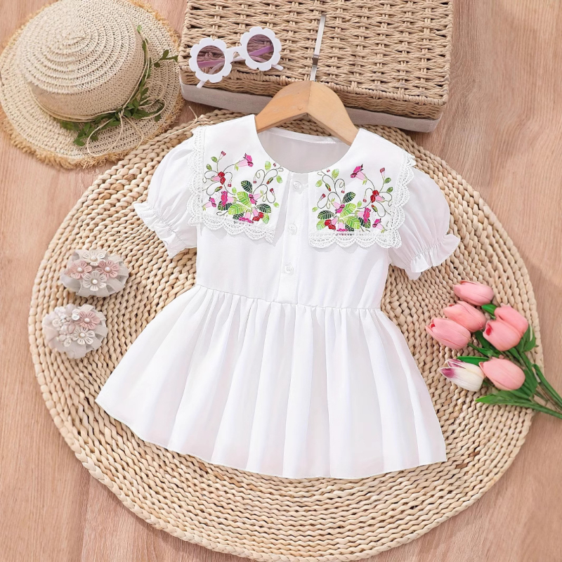 Dievčenské košele, Košele pre bábiky, Pastorálny štýl, Detské košele s golierom a čipkou, Roztomilé a milé košele, Letný tovar