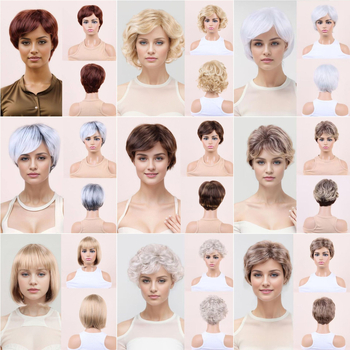 Väliskaubandusega vana parukas naiste lühikesed lokkis juuksed Euroopas ja Ameerika Ühendriikides armastavad populaarset soengut roosa võrk kõrgel temperatuuril siidist vana parukas