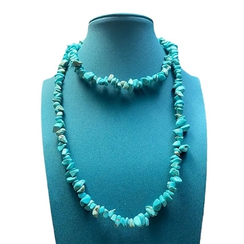 1-osaline naturaalsest sinakasrohelisest helmestest kaelakee naturaalsetest kalliskividest ehted elegantsed moodsed teismelise pojo ehted