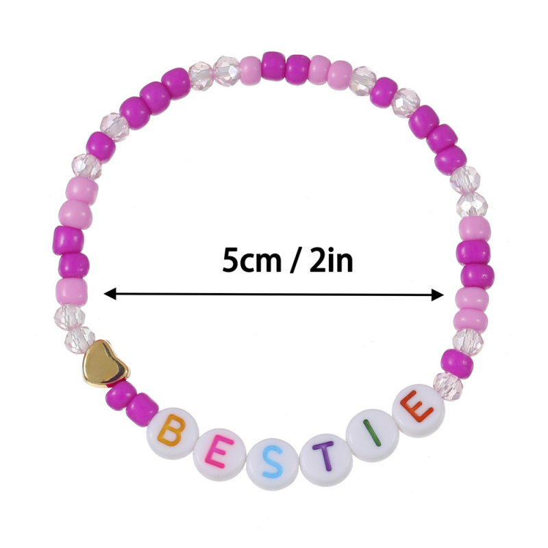 Piiriülene uus laste käevõru naistele suvine helmestega esimene ehtekomplekt värviliste riisihelmestega käevõru õpilastele