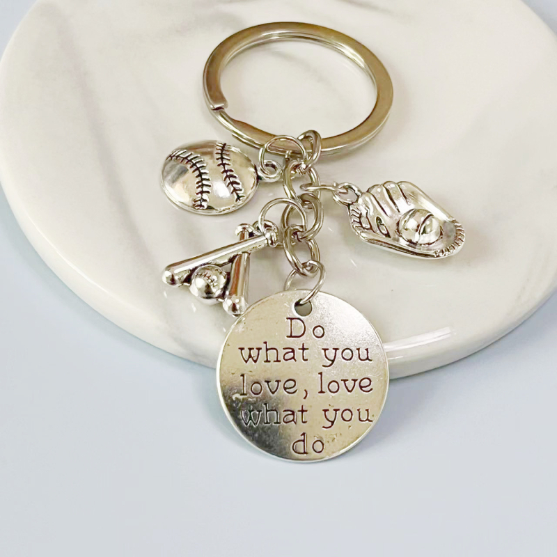 Tee seda, mida armastad pesapalli pesapallikinda kurika isetehtud pesapalli sportlase võtmehoidja