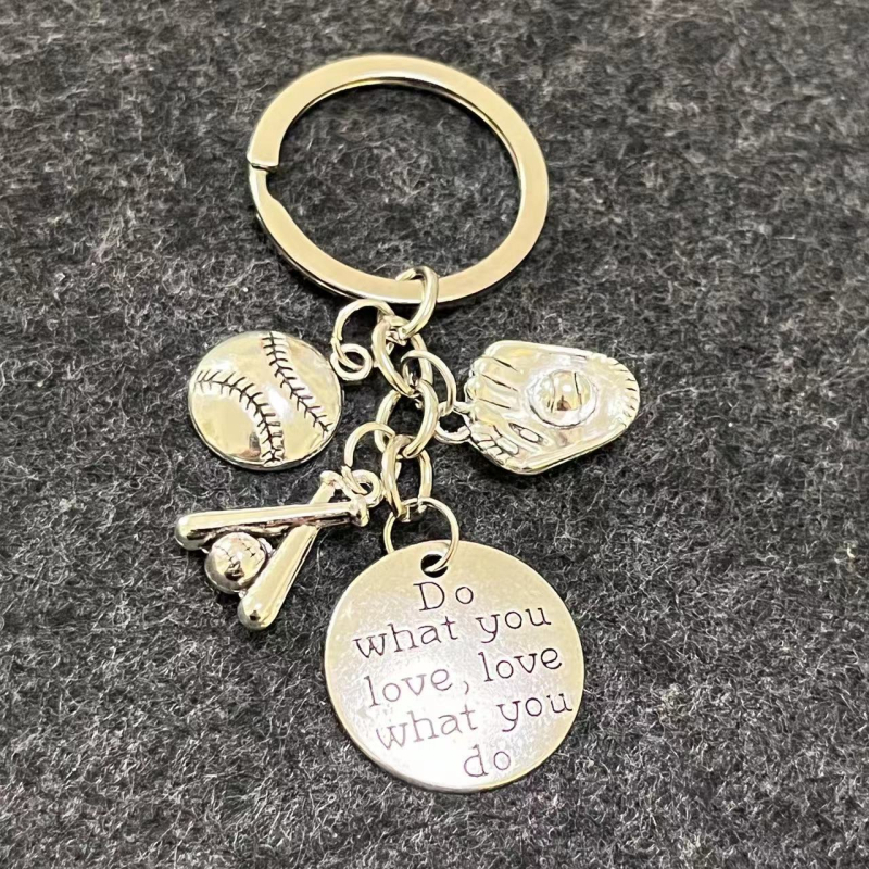 Tee seda, mida armastad pesapalli pesapallikinda kurika isetehtud pesapalli sportlase võtmehoidja