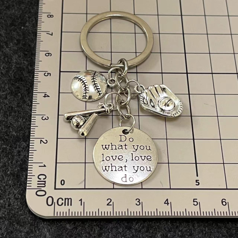 Tee seda, mida armastad pesapalli pesapallikinda kurika isetehtud pesapalli sportlase võtmehoidja