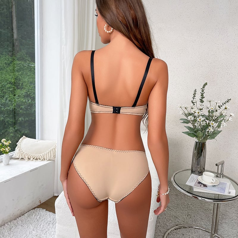 Euroopa ja Ameerika moe kontrastvärvi seksikas pitsist naiste korsettikomplekt väliskaubanduse stiilis aluspesu sisepüksid