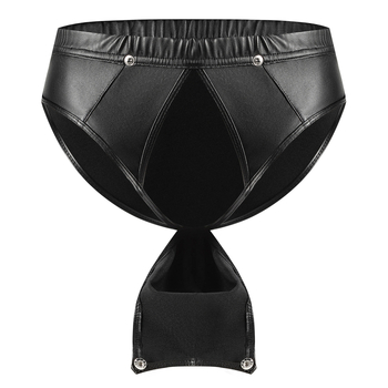 Meeste liibuvad mattnahast aluspüksid, seksikad lahtised nahast lühikesed püksid, täpne suurus, lõhnatu