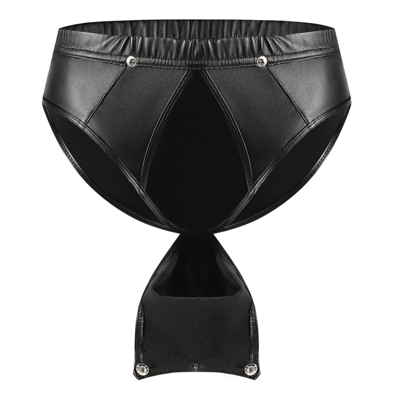 Meeste liibuvad mattnahast aluspüksid, seksikad lahtised nahast lühikesed püksid, täpne suurus, lõhnatu