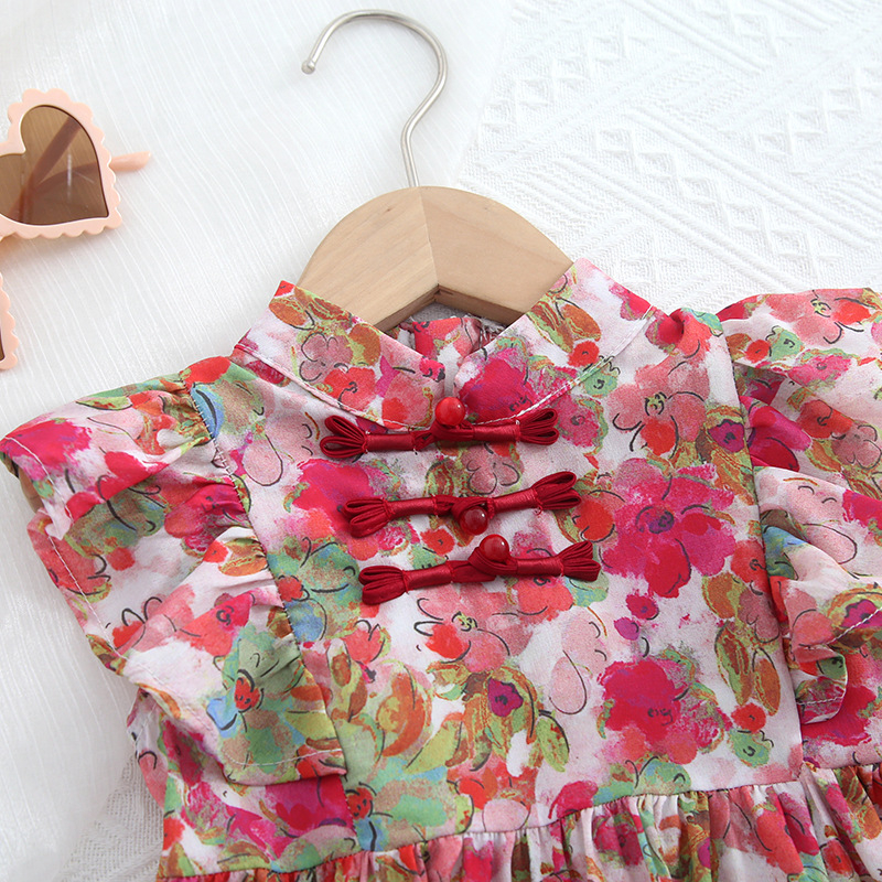 Tüdrukute kleit suvi 2024 uus tüdruk beebi hiina suvine laste suvine Guofeng printsess kleit