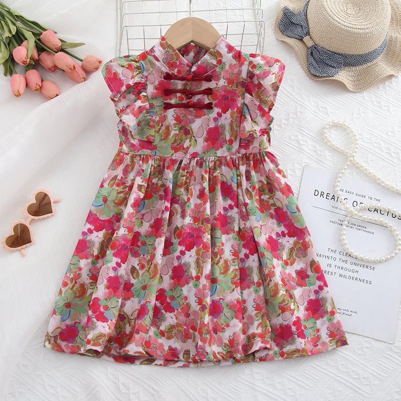 Tüdrukute kleit suvi 2024 uus tüdruk beebi hiina suvine laste suvine Guofeng printsess kleit