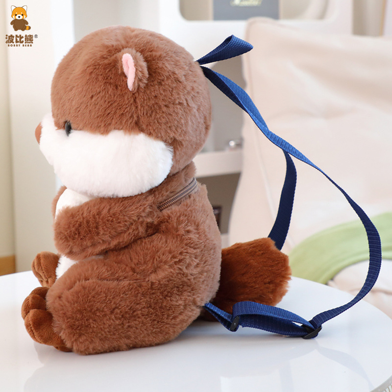 Moonikaru loominguline koorega saarma seljakott merisaarma plush seljakott laste eelkooliealistele kott haarav nukk piiriülene