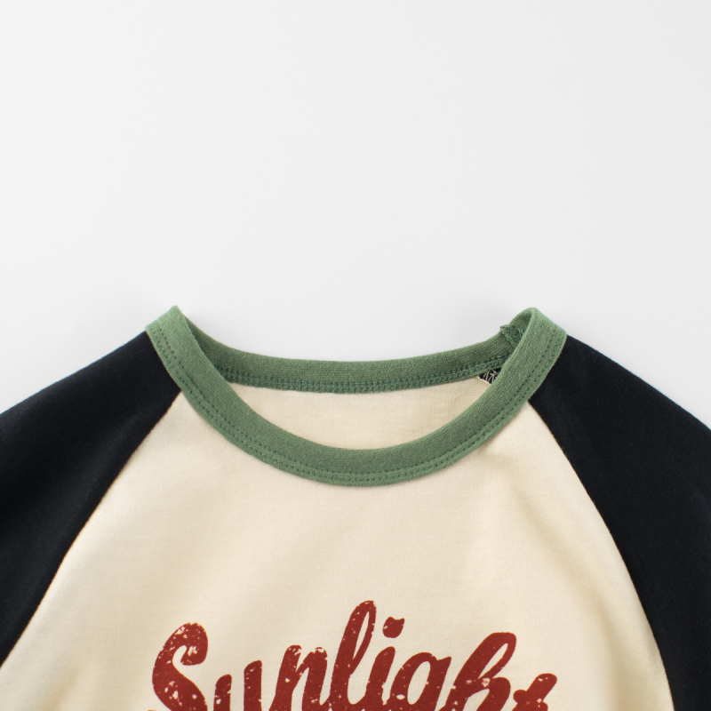 27kids Корейска версия на детско облекло, тениска с дълъг ръкав, есен 2024, нова детска мъжка тениска с долнище, treasure factory, трансгранична търговия на едро