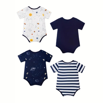 Διασυνοριακό κοστούμι χαρέμι για νέο μωρό αγόρι, Universe Starry Sky, ριγέ, τυπωμένο, κοντομάνικο παντελόνι, Temu, ίδιο στυλ