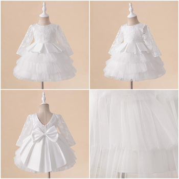 Vaikiška princesės suknelė gimtadienio vakarėlio suknelė torto pončo vestuvinė suknelė mergaitėms ilgomis rankovėmis suknelė kūdikiams suknelė
