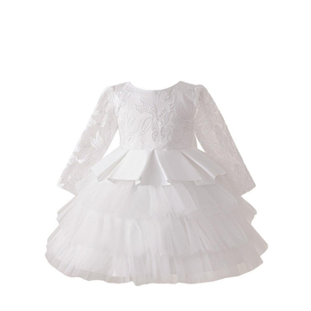 Vaikiška princesės suknelė gimtadienio vakarėlio suknelė torto pončo vestuvinė suknelė mergaitėms ilgomis rankovėmis suknelė kūdikiams suknelė