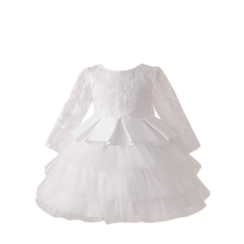 Vaikiška princesės suknelė gimtadienio vakarėlio suknelė torto pončo vestuvinė suknelė mergaitėms ilgomis rankovėmis suknelė kūdikiams suknelė