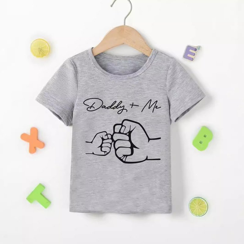 Tricou cu mânecă scurtă pentru copii, tată și fiu, brand nou de modă, îmbrăcăminte pentru copii de vară, cu mânecă jumătate, tricou din bumbac, en-gros, pentru băieți și fete