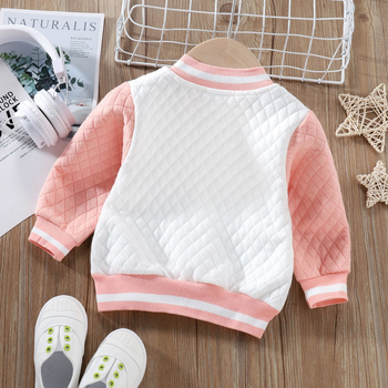 Proljetna i jesenska dječja odjeća za djevojčice, dječja karirana bejzbol jakna u boji, dugi rukavi za malu djecu, europski i američki stil, modna i ležerna odjeća