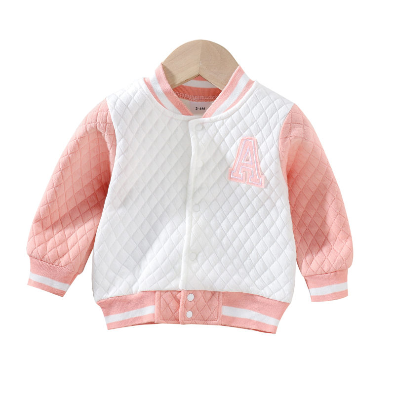 Proljetna i jesenska dječja odjeća za djevojčice, dječja karirana bejzbol jakna u boji, dugi rukavi za malu djecu, europski i američki stil, modna i ležerna odjeća