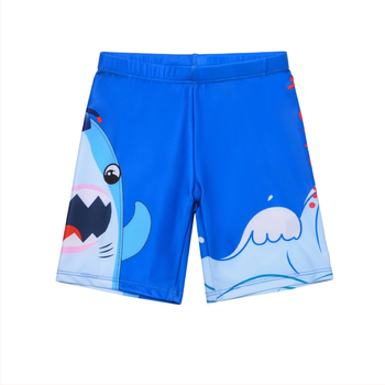 Μαγιό με μακριά μανίκια και κινούμενα σχέδια σε στυλ καρχαρία για αγόρια, γρήγορο στέγνωμα, προστατευτικό από τον ήλιο, για παιδιά, δύο τεμαχίων, για αγόρια