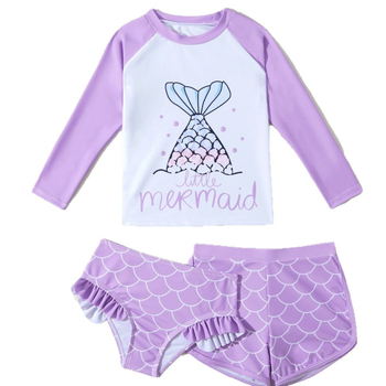 Παιδικά Μαγιό Εξωτερικού Εμπορίου για Κορίτσια, Μακρυμάνικο, Τριπλό Μαγιό, Μεγάλο, Μικρό και Μεσαίου Μεγέθους, Παιδικά Μαγιό με Κινούμενα Σχέδια για Μωρά