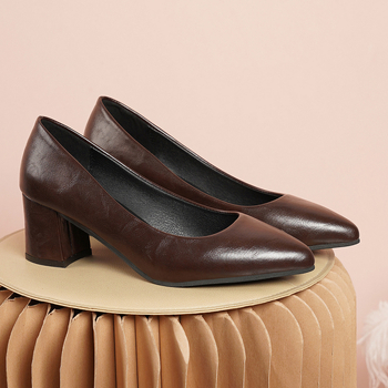 Νέα Γυναικεία Παπούτσια 2025 με Μυτερό Τακούνι Επαγγελματικά Ψηλοτάκουνα Παπούτσια Εργασίας με Ρηχό Στόμα Γυναικεία Ψηλοτάκουνα Παπούτσια με Χοντρό Τακούνι Γυναικεία Μαλλιά