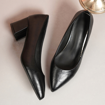 Νέα Γυναικεία Παπούτσια 2025 με Μυτερό Τακούνι Επαγγελματικά Ψηλοτάκουνα Παπούτσια Εργασίας με Ρηχό Στόμα Γυναικεία Ψηλοτάκουνα Παπούτσια με Χοντρό Τακούνι Γυναικεία Μαλλιά