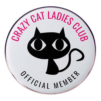 Crazy Love Cat Lady Club brošňa s kreslenou mačkou, odznak s kovovou zliatinou, odznak, príslušenstvo