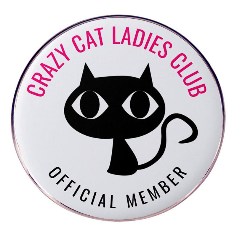 Crazy Love Cat Lady Club brošňa s kreslenou mačkou, odznak s kovovou zliatinou, odznak, príslušenstvo