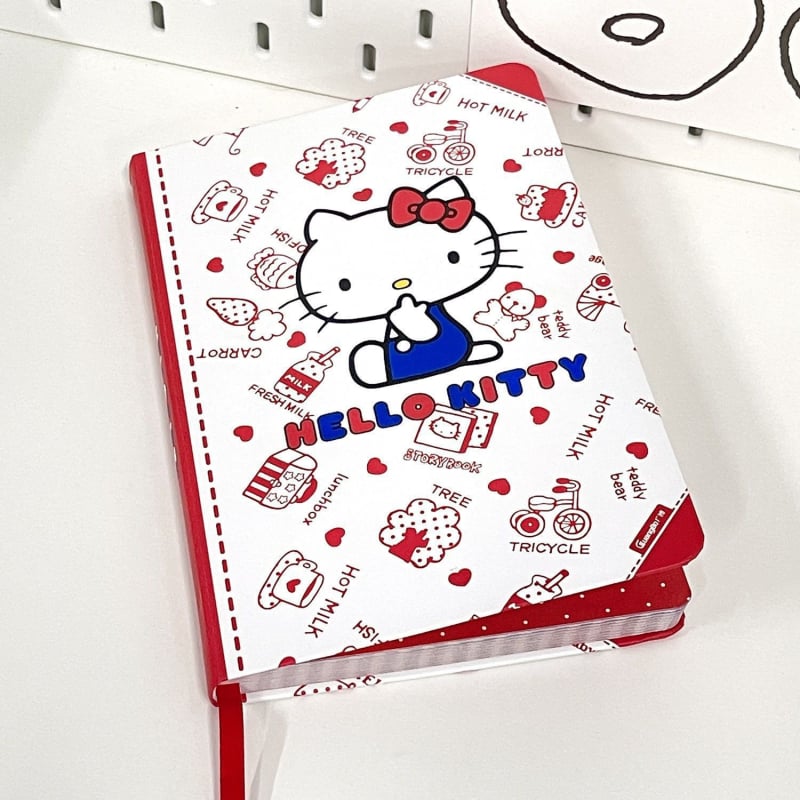 hellokitty piezīmju grāmatiņa skolēniem, jauka, krāsaina, cieta apvalka piezīmju blociņa meitenes sirds formā, supermīlīga Hello Kitty dienasgrāmata