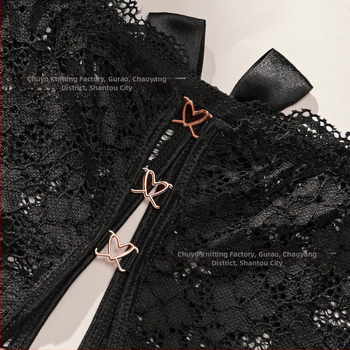 Ευρωπαϊκό και αμερικανικό στυλ σέξι εσώρουχο με ανοιχτή δαντέλα, γυναικείο σλιπ με ανοιχτό κούφιο τελείωμα μπροστά και πίσω, με μεταλλικό αναπνεύσιμο ύφασμα