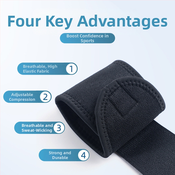 Športový elastický náramok Crossborder Sports s nastaviteľným popruhom na zápästie so suchým zipsom