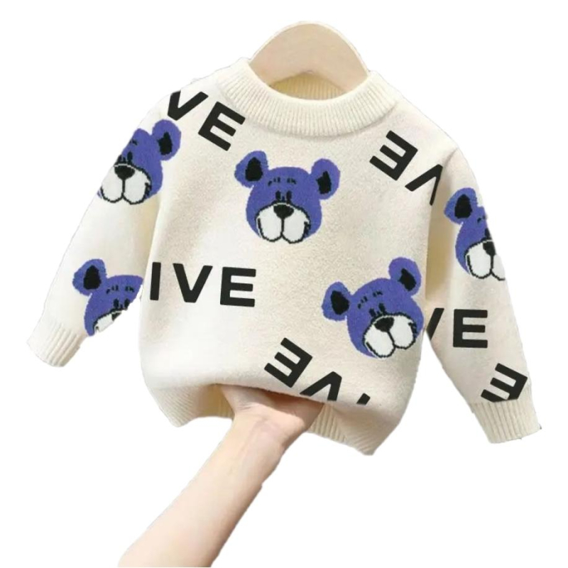 Dječji pulover 2024 Jesen/Zima Nova korejska verzija Svestrani pulover od mink baršuna Dječja pletena osnovna košulja Zadebljana i topla