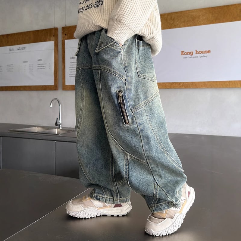 Poiste teksad kevad ja sügis 2025 uued saabumised Zhongda laste kevadrõivaste padjaga trendikad kevadised vabaajapüksid poistele