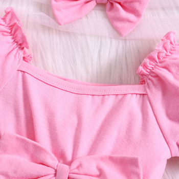 Φόρεμα για πάρτι για μωρά με φούστα και πέταλα, με φουσκωτά μανίκια