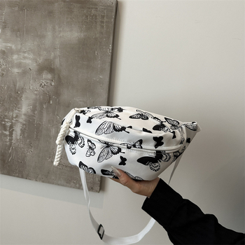 Suure mahutavusega isiksuse trendikas naiste õlakott värviline liblikaga sadulakott 2024. aasta sügisene uus Korea versioon leopardimustriga mood