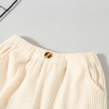 2024 Διασυνοριακό Εξωτερικό Εμπόριο Σετ Τριών Τεμαχίων Μωρό Αγόρια Κορίτσια Άνοιξη Φθινόπωρο Μονόχρωμο Μοντέρνο Casual Απλό Ελαστικό Μέσο Ριμπ Μακρύ Παντελόνι