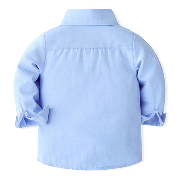 ΠΗΓΗ Εργοστάσιο χονδρικής πώλησης φόρεμα τζέντλεμαν για αγόρια, ανοιξιάτικο και φθινοπωρινό παιδικό βαμβακερό πουκάμισο με πέτο, σετ τεσσάρων τεμαχίων
