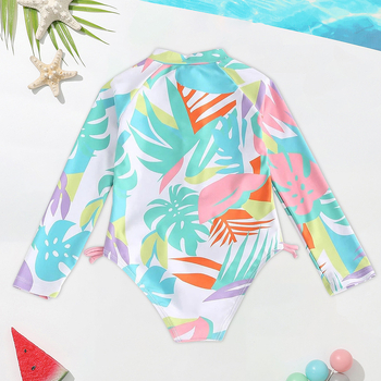 Ολόσωμο μαγιό διασυνοριακής εφαρμογής 2025 Μακρυμάνικο, νέο ολόσωμο μαγιό για κορίτσια, παιδικό μαγιό διακοπών για μικρά και μεσαία παιδιά, για κορίτσια