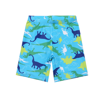 Παιδικό μαγιό πράσινο σορτς με μακριά μανίκια και σχέδιο δεινόσαυρου, σετ τριών τεμαχίων μαγιό για αγόρια, αντιηλιακό παντελόνι θαλάσσης με σχέδιο δεινόσαυρου