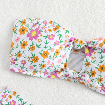 2024. aasta Euroopa ja Ameerika uus õlapaelteta kogunemisbikiinidega naiste piiriülene hulgimüük seksikas seljata kõrge vöökohaga paksendatud lõhestatud ujumistrikoo