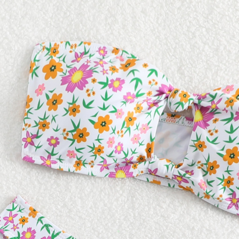 2024. aasta Euroopa ja Ameerika uus õlapaelteta kogunemisbikiinidega naiste piiriülene hulgimüük seksikas seljata kõrge vöökohaga paksendatud lõhestatud ujumistrikoo