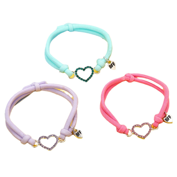 Užsienio prekybos tarpvalstybinė karšto pardavimo vaikiška apyrankė „Love Diamond“ trijų spalvų rankomis austa audinio reguliuojama apyrankė