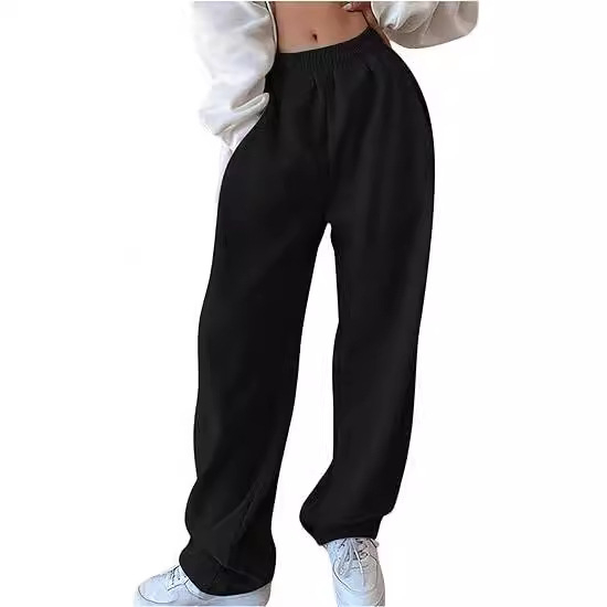 Tarpvalstybinė „Amazon“ nori nepriklausomos stoties užsienio prekybai Europos ir Amerikos moteriškos mados laisvos, kasdienės, vienspalvės, aukštu juosmeniu sportinės kelnės.