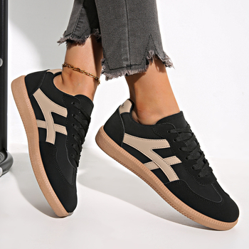 Εξωτερικό Εμπόριο Ευρωπαϊκό Μέγεθος Νέα Γυναικεία Ρετρό Γερμανικά Παπούτσια Προπόνησης Στρογγυλή Μύτη Χρώμα Ριγέ Κορδόνια Ίσια Παπούτσια Forrest Gump Παπούτσια για Γυναίκες