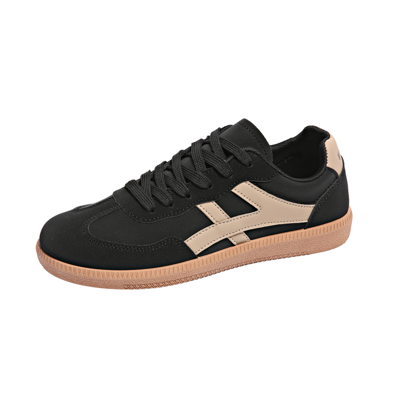 Užsienio prekybos europietiško dydžio nauji moteriški retro vokiški treniruočių bateliai apvaliomis nosimis, spalvos juostelėmis, suvarstomi, spalvą atitinkantys plokščiapadžiai bateliai „Forrest Gump“ moterims