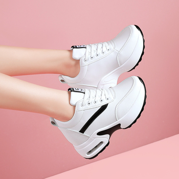 8 cm vidinis aukštis didinantis moteriškas batas odinis sportinis mažas baltas batas moteriškas mažas ūgis didinantis batas 42 jardų plius dydis batai su pripučiama pagalve banguoti batai