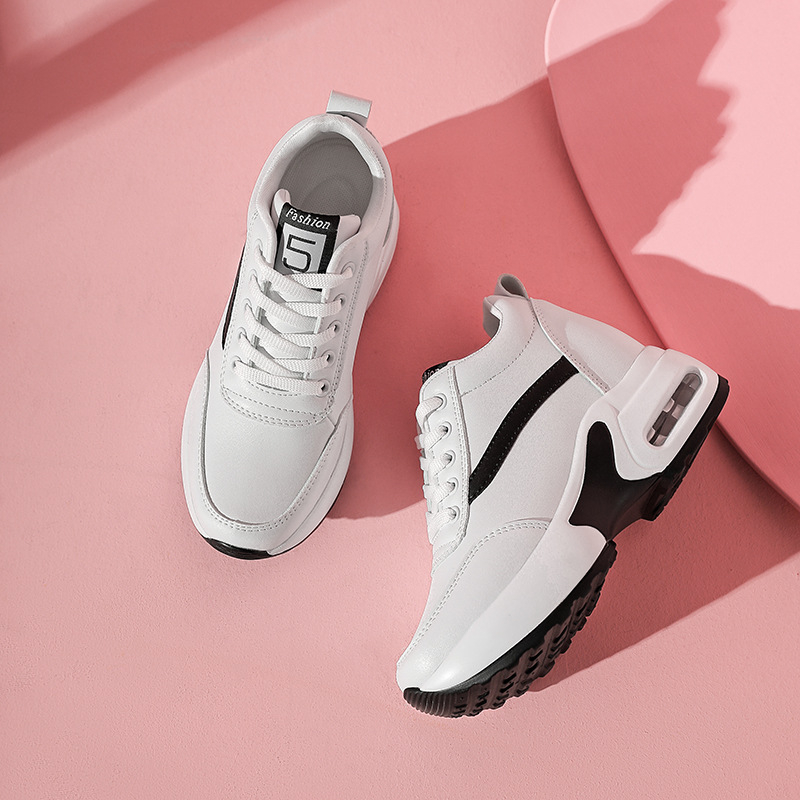 8 cm vidinis aukštis didinantis moteriškas batas odinis sportinis mažas baltas batas moteriškas mažas ūgis didinantis batas 42 jardų plius dydis batai su pripučiama pagalve banguoti batai