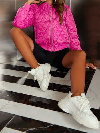 Nová jednofarebná bavlnená prešívaná bunda z roku 2024 s medzinárodnou ochranou