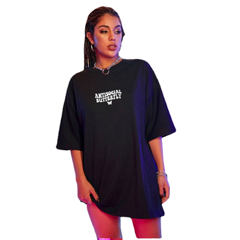 AliExpress Dámske tričko s krátkym rukávom a cezhraničnými rukávmi, nové, s písmenovými ramenami